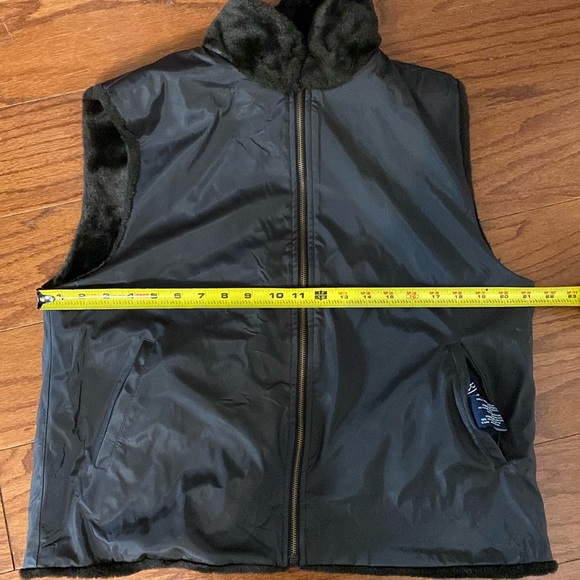 Blassport Reversible Chocolate Brown faux fur & Vinyl Sided vest -Size Large - Picture 11 of 13